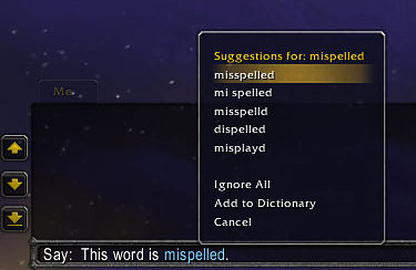 Misspelled demo screenshot