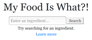 Image of My Food Is What?!