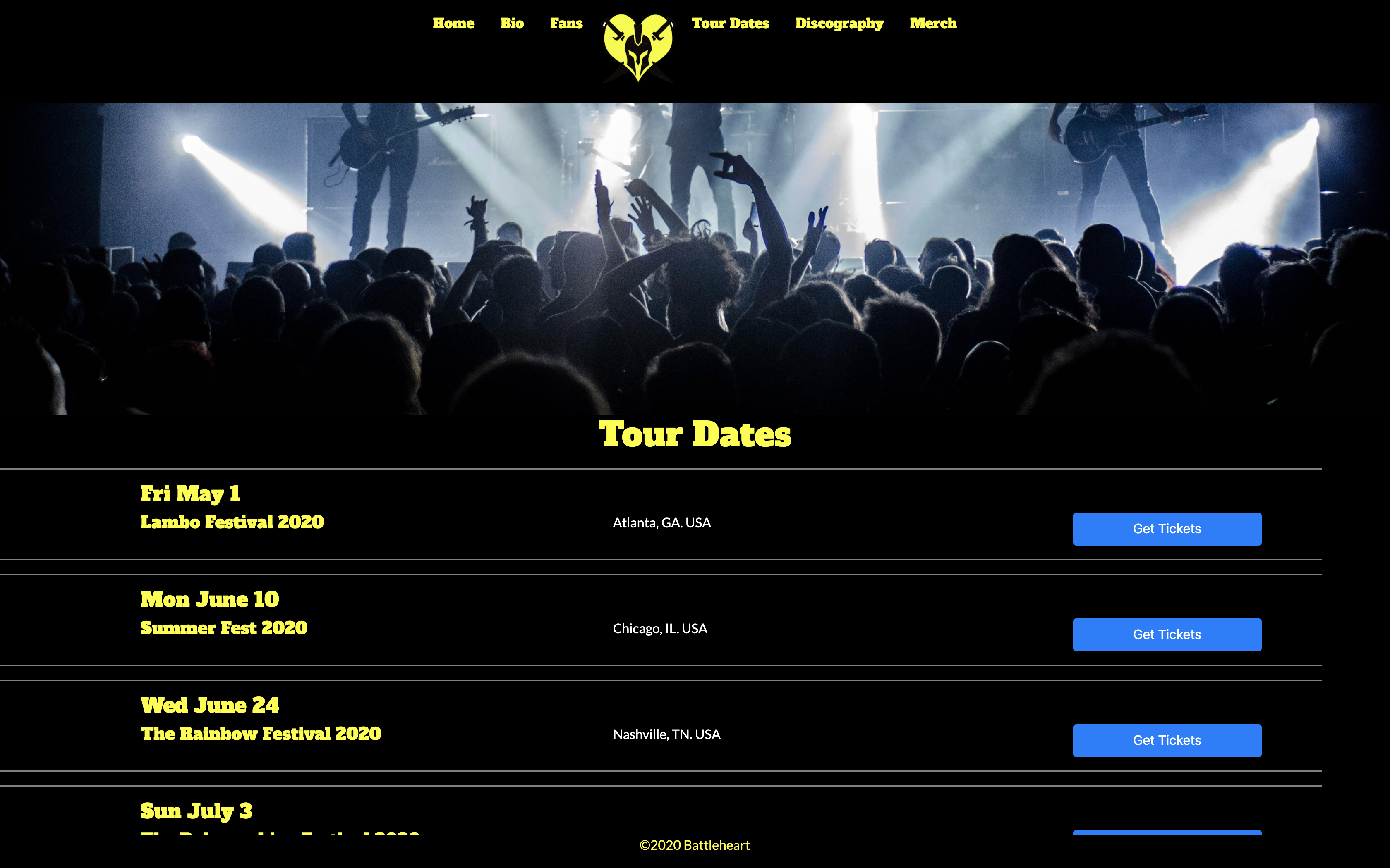 Tour Page