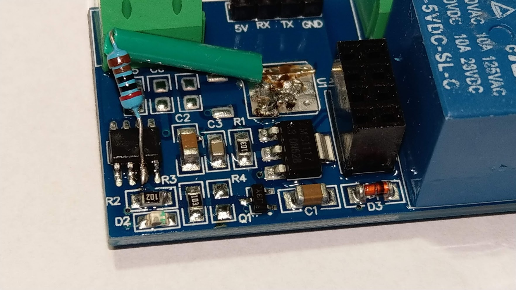 LCTECH modifiacion of circuit to avoid relay click after reset