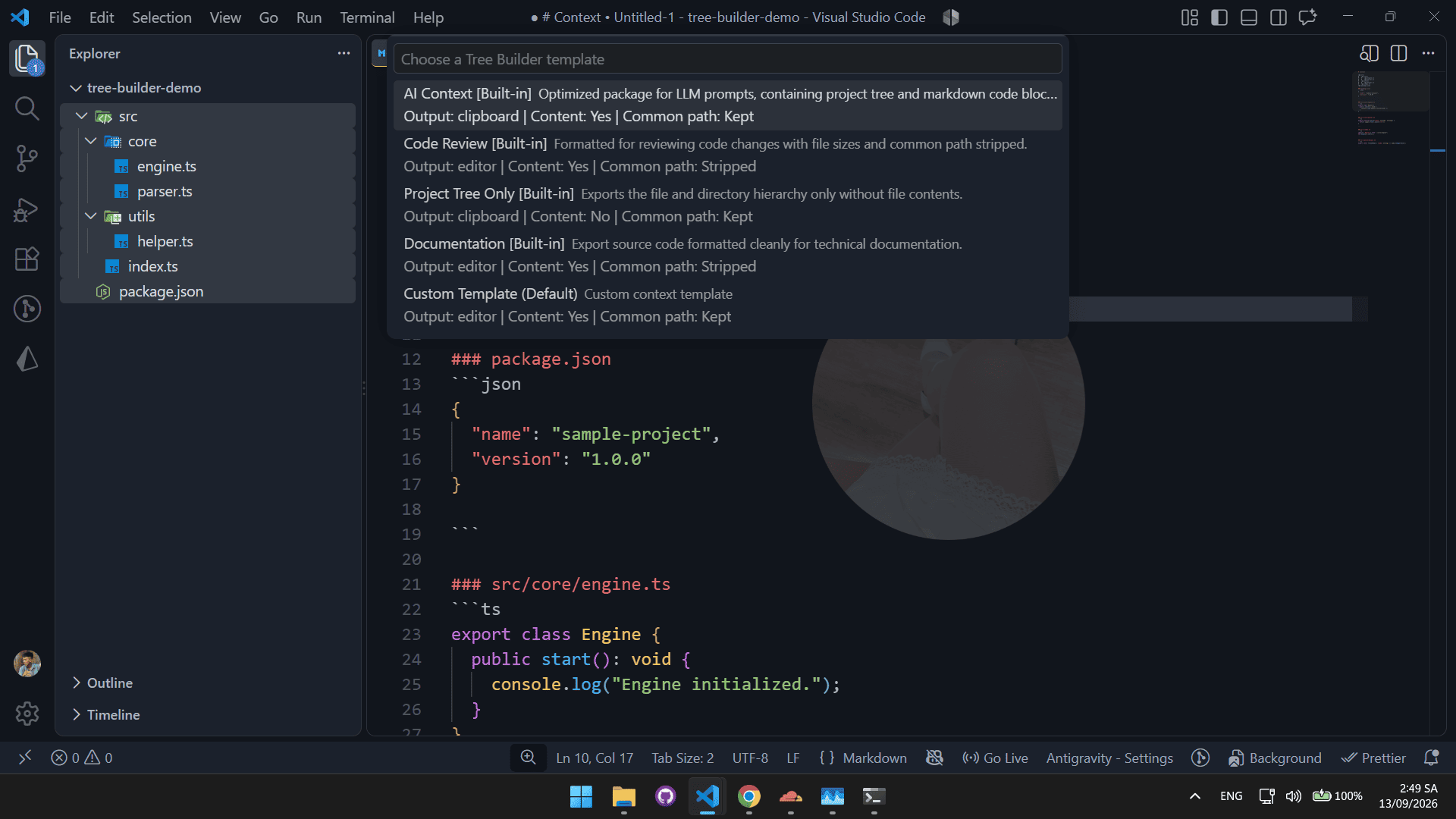 Template picker