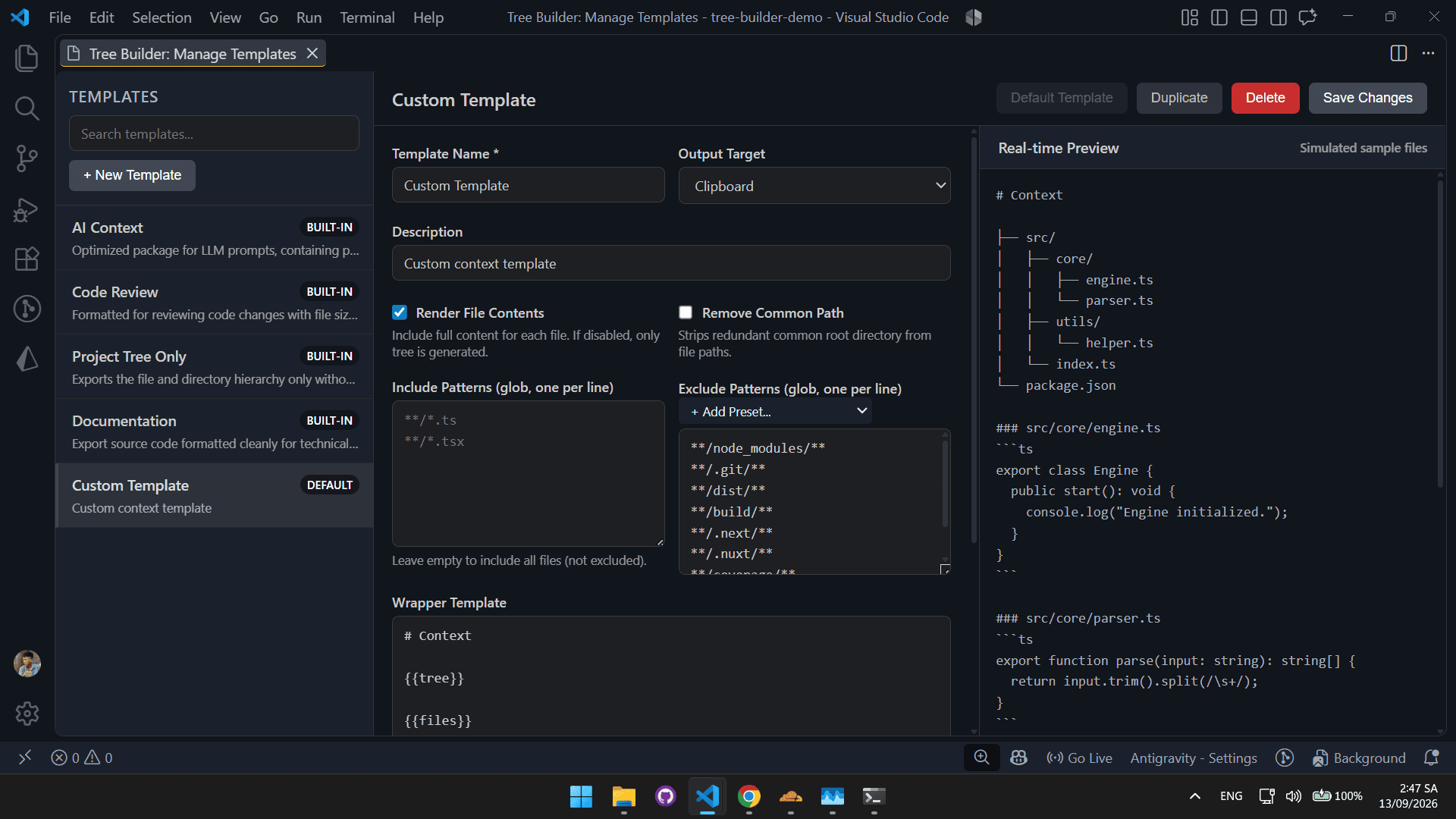 Template Manager