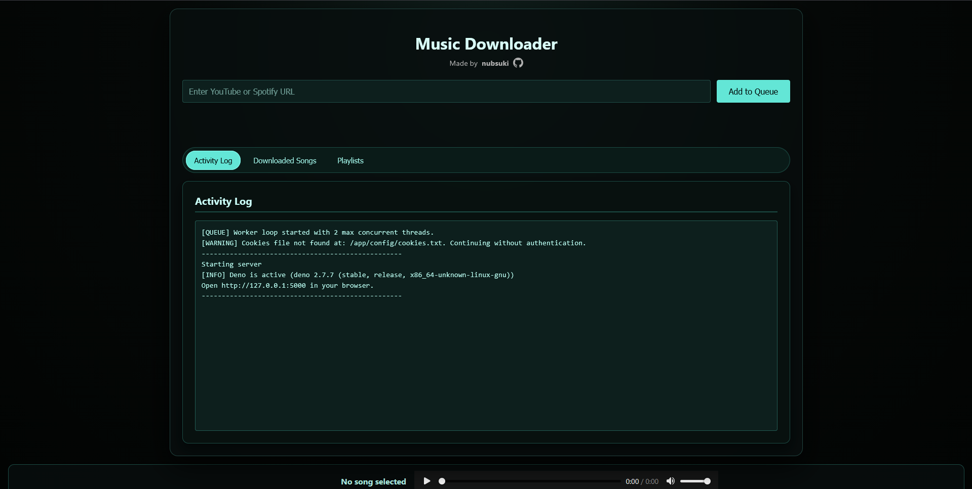 Music Downloader Screenshot