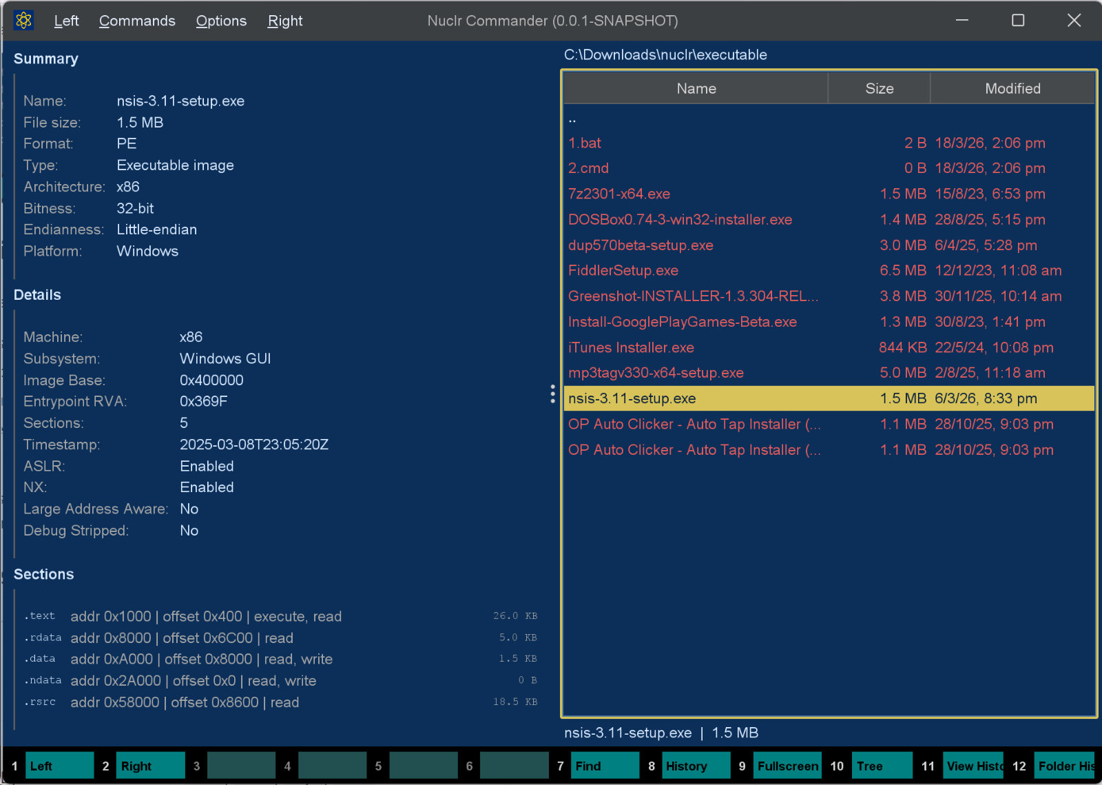 Executable Quick Viewer screenshot