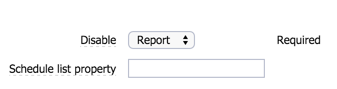 schedulesDisable parameters