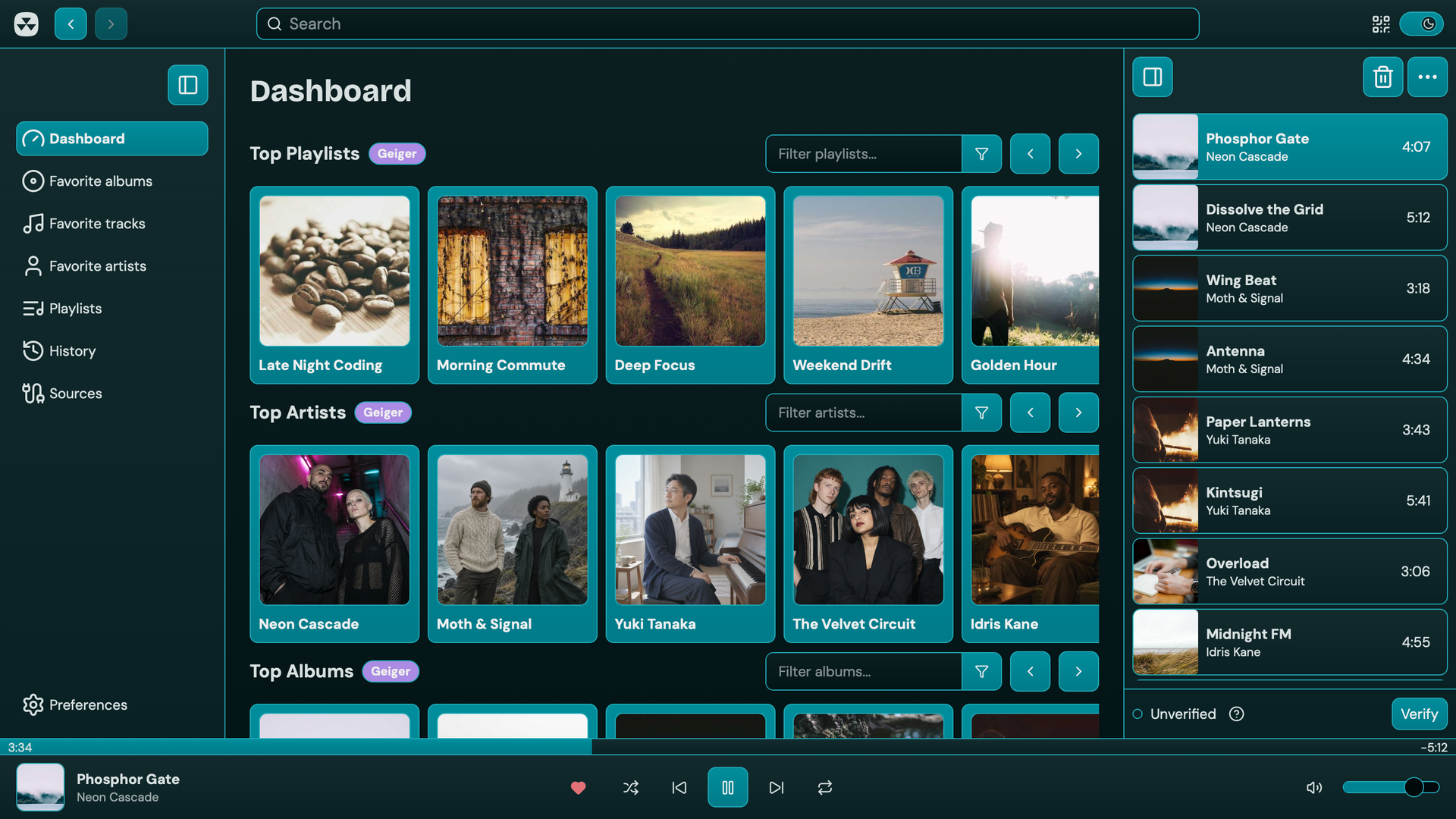 Lagoon theme, dark mode