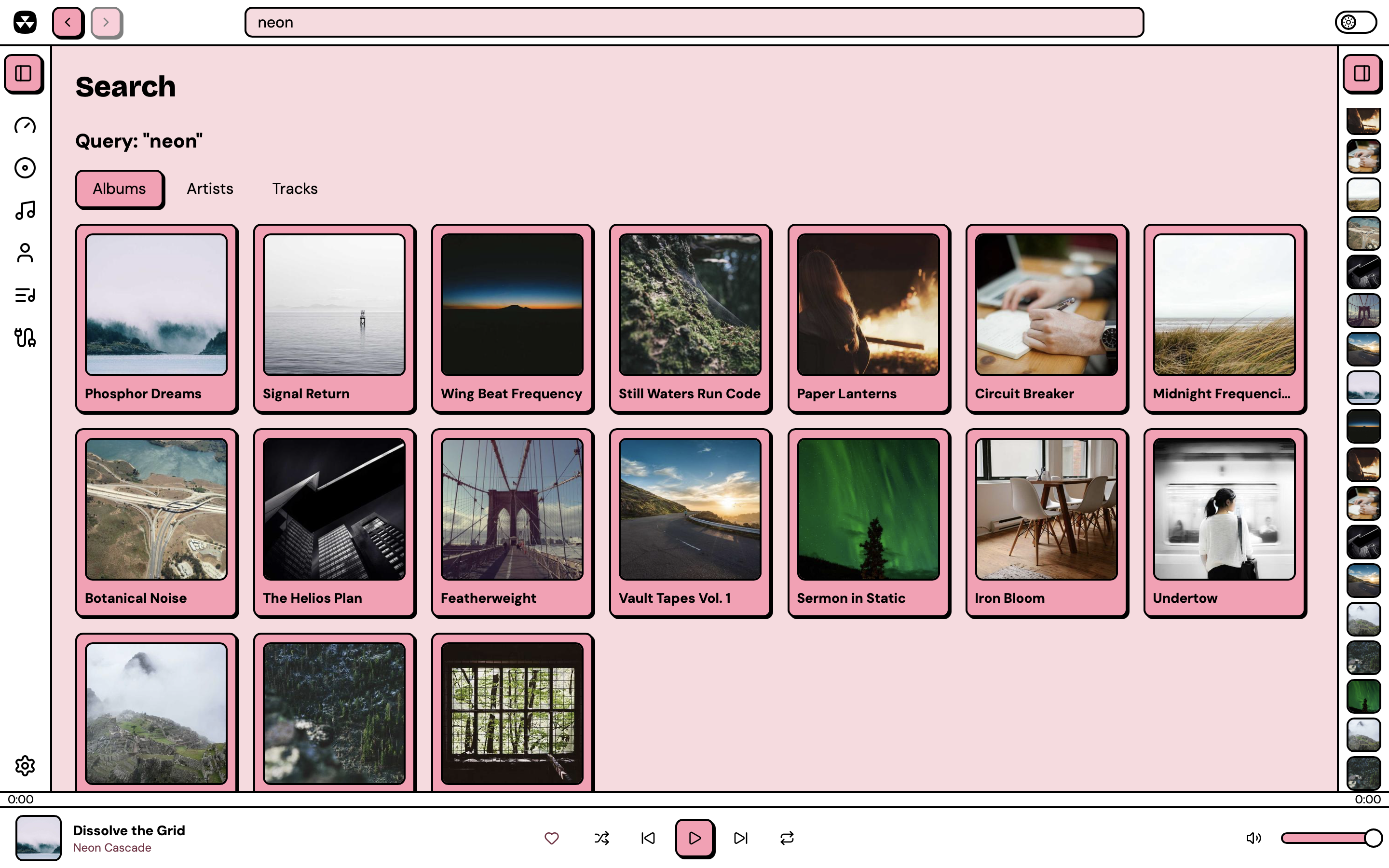 Search albums