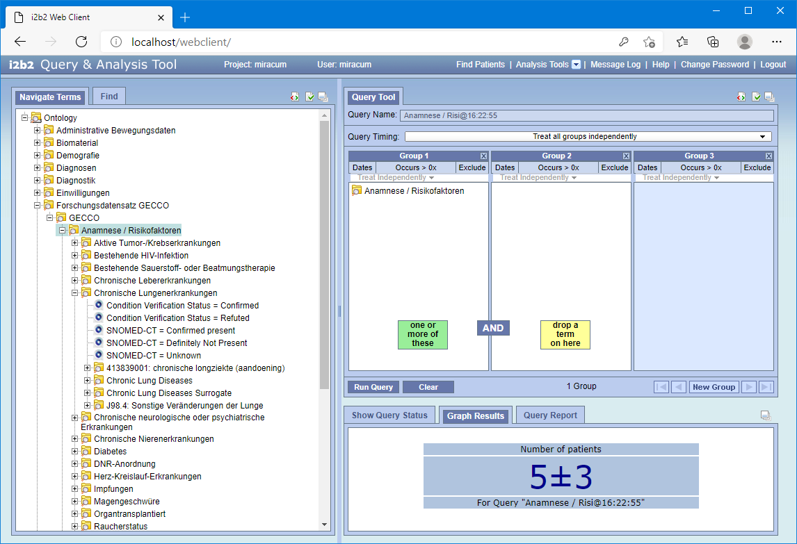 i2b2 Query Result