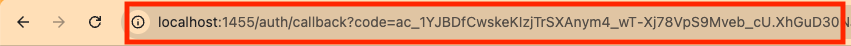 Codex callback URL in the address bar