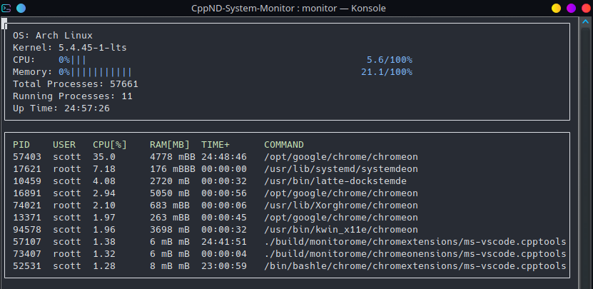 Starting System Monitor