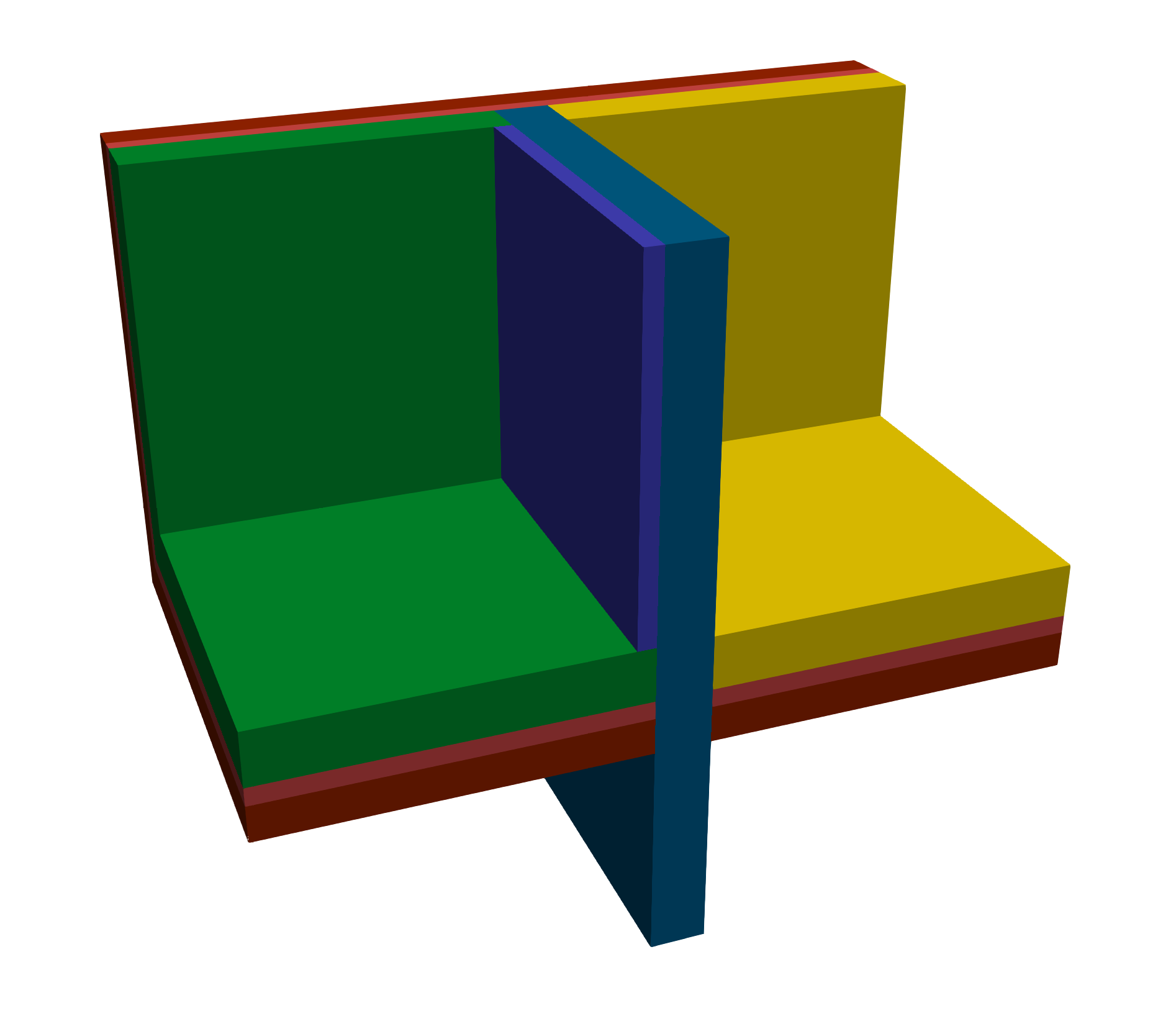 Figure 4.3: Thermal Bridges benchmarks - geometry and materials