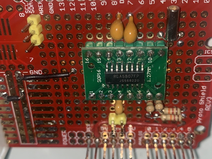 RDA5807FP on Arduino Uno Adapter 03