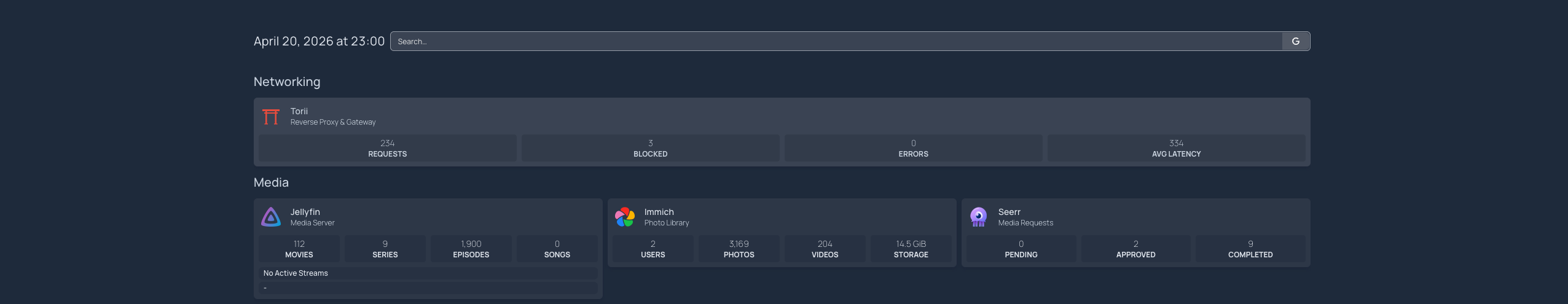 Homepage Integration