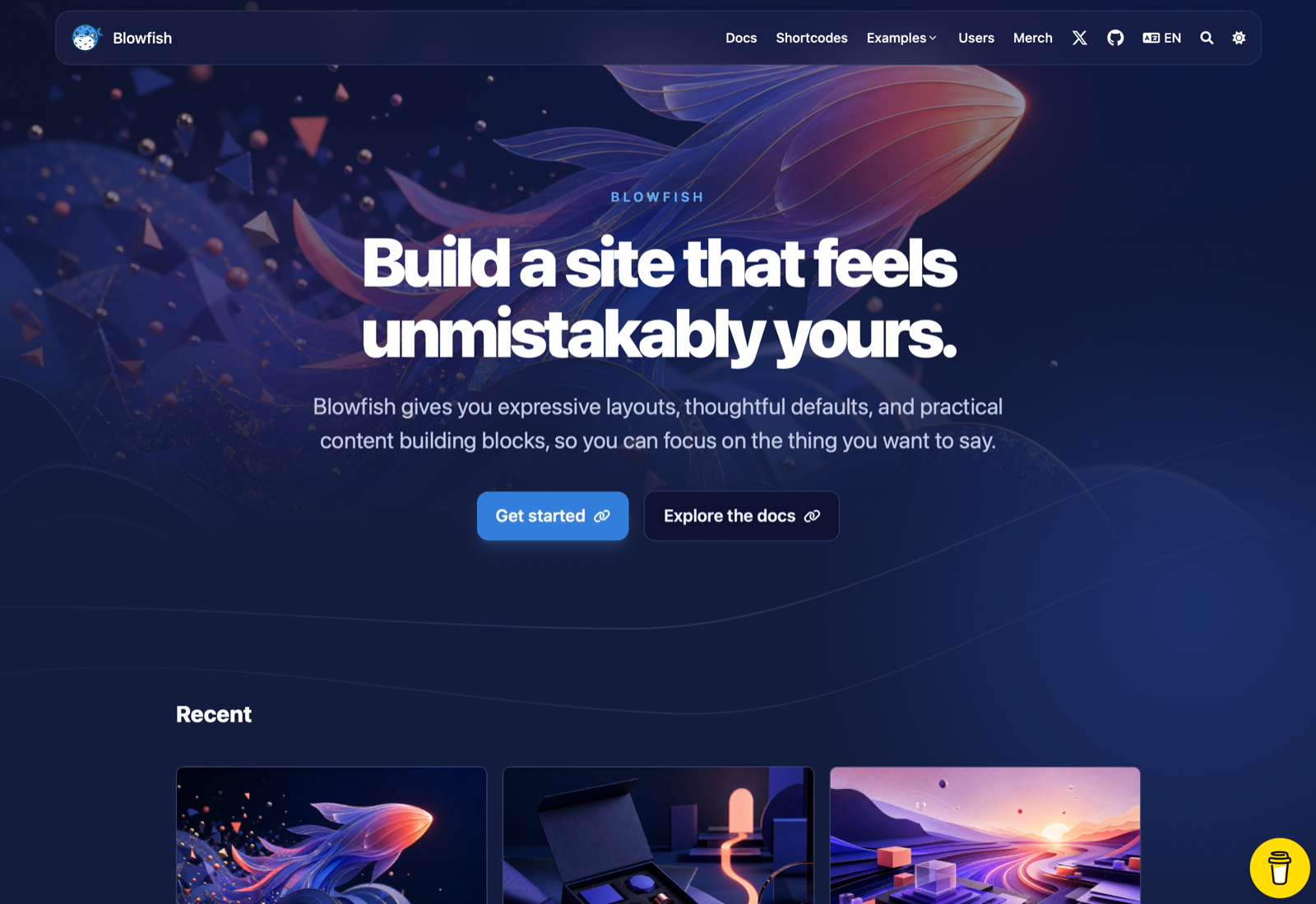 blowfish 网站模板截图