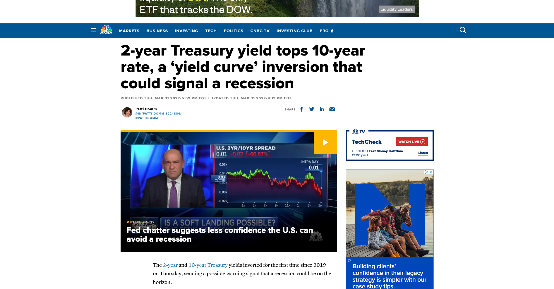 CNBC's Viz of Yield Curve