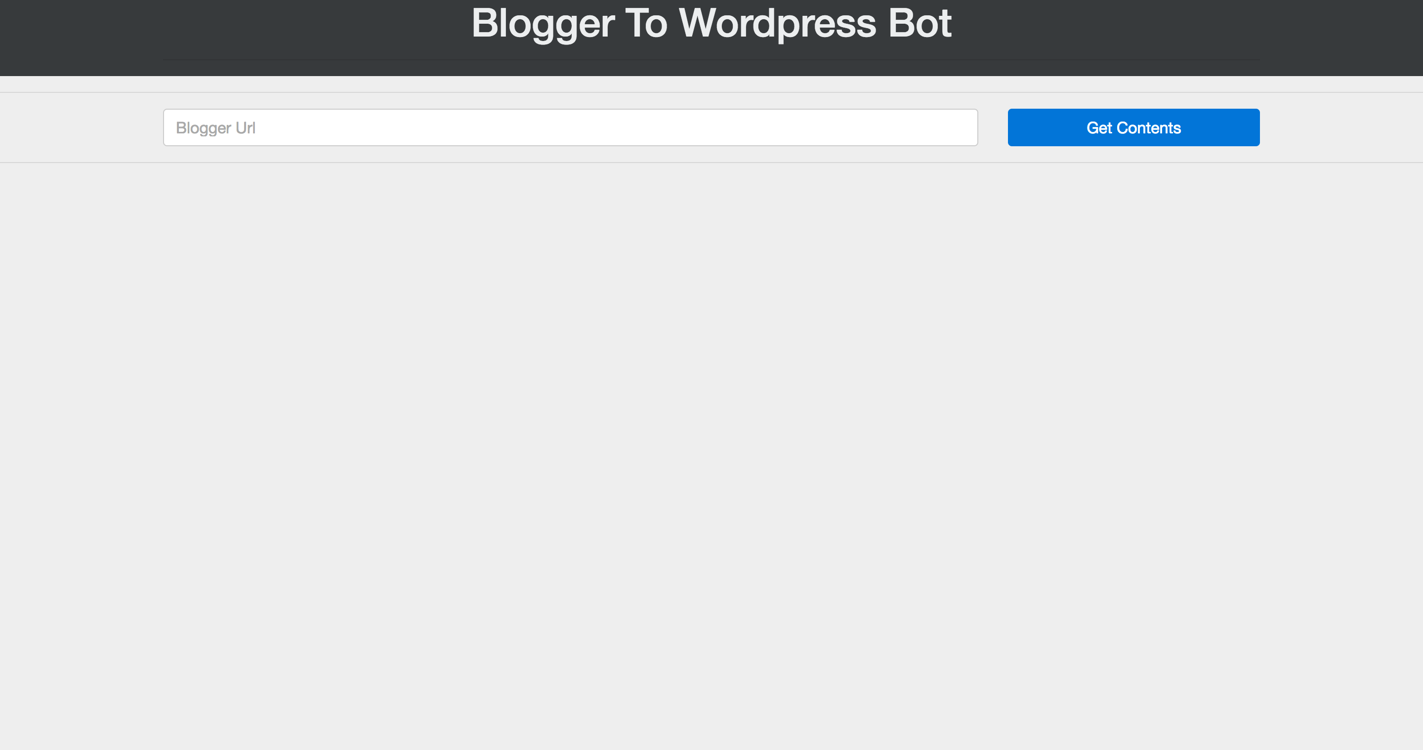 Blogger to Wordpress Bot