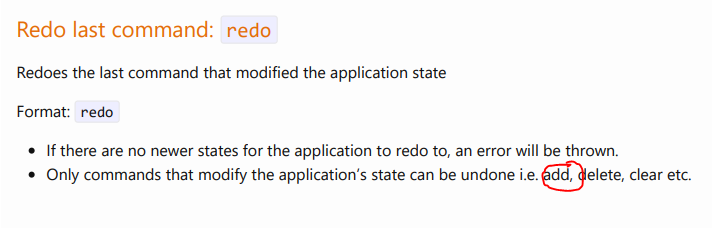 Unable to redo add command which contradicts the user guide · Issue ...