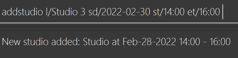 Invalid dates accepted for addstudio command · Issue #3548 · nus-cs2103 ...