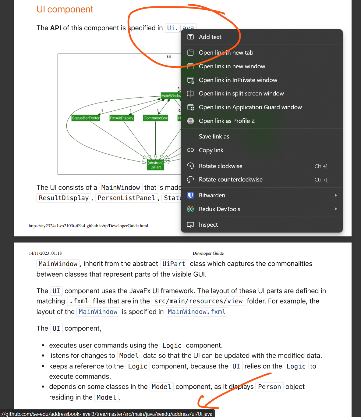 docs: All links under Design in DG does not lead to team's repo · Issue ...