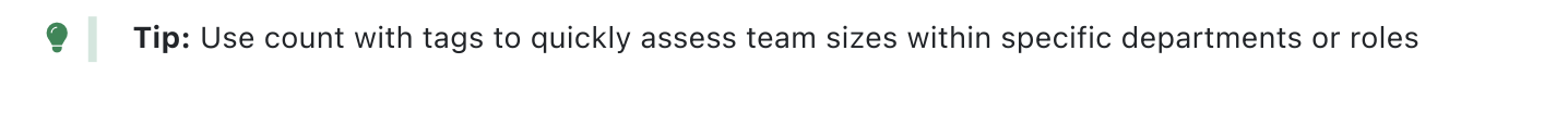 Count feature unable to count number of people in a department · Issue ...