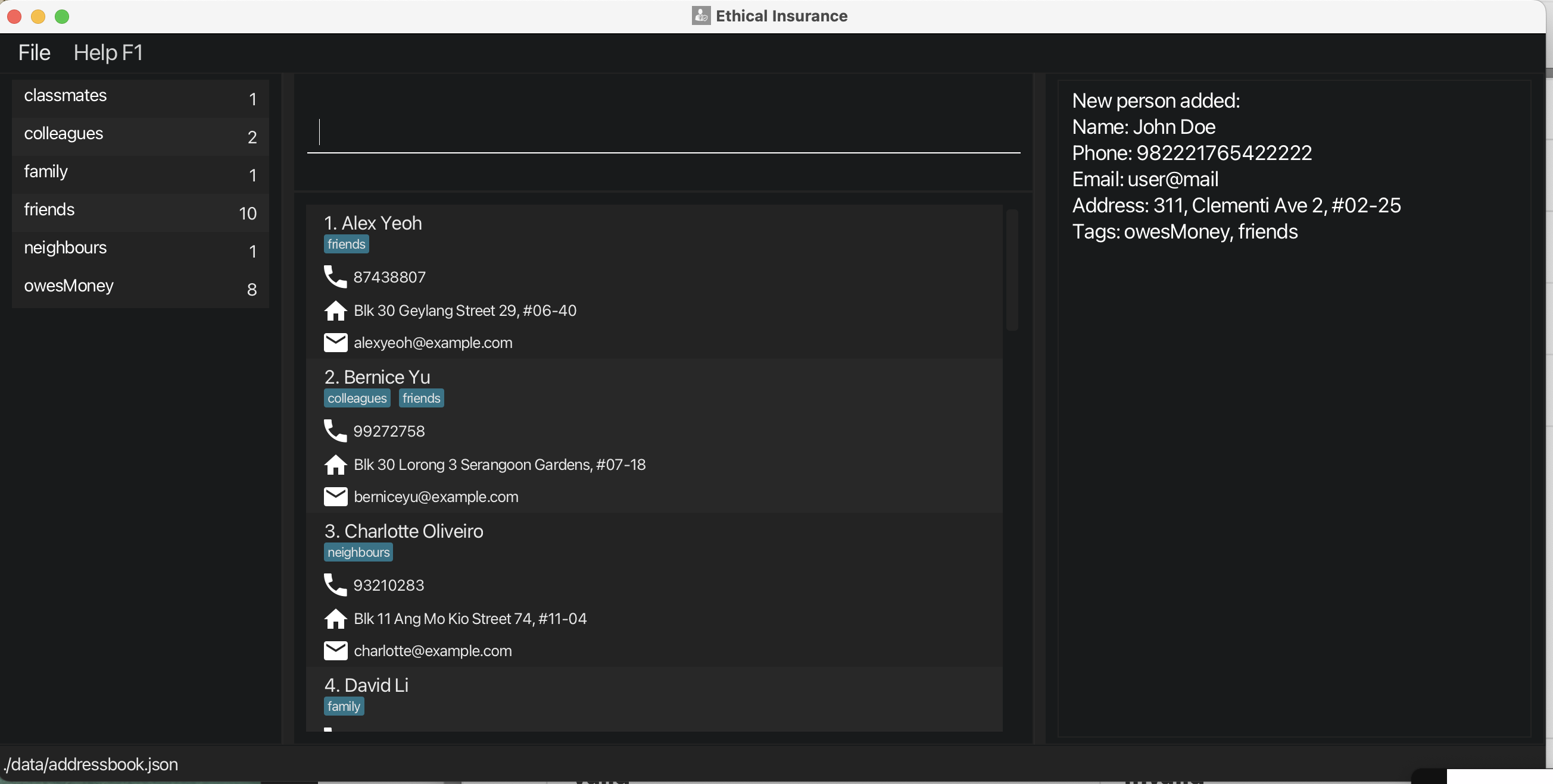 Image of UG marking user@mail as invalid