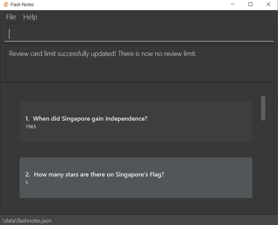 wrong comand result when setting review limit · Issue #3934 · nus ...
