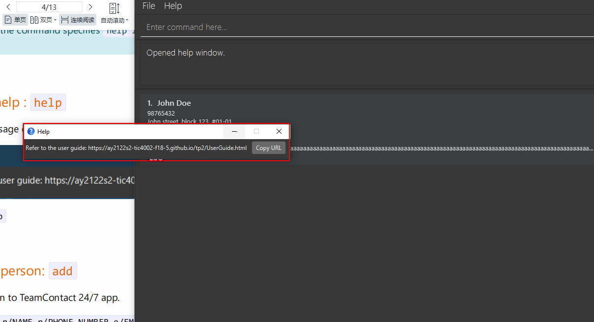 help command · Issue #127 · nus-tic4002-AY2122S2/pe-dev-response · GitHub