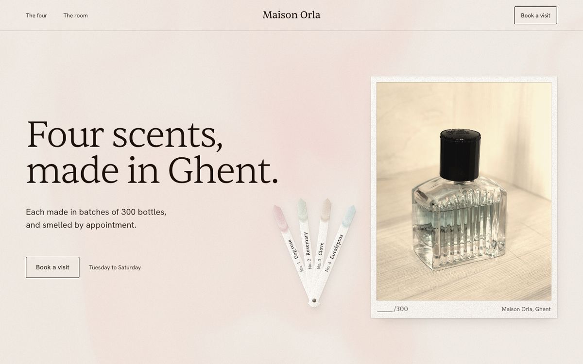 Atelier theme: Maison Orla, a fragrance atelier