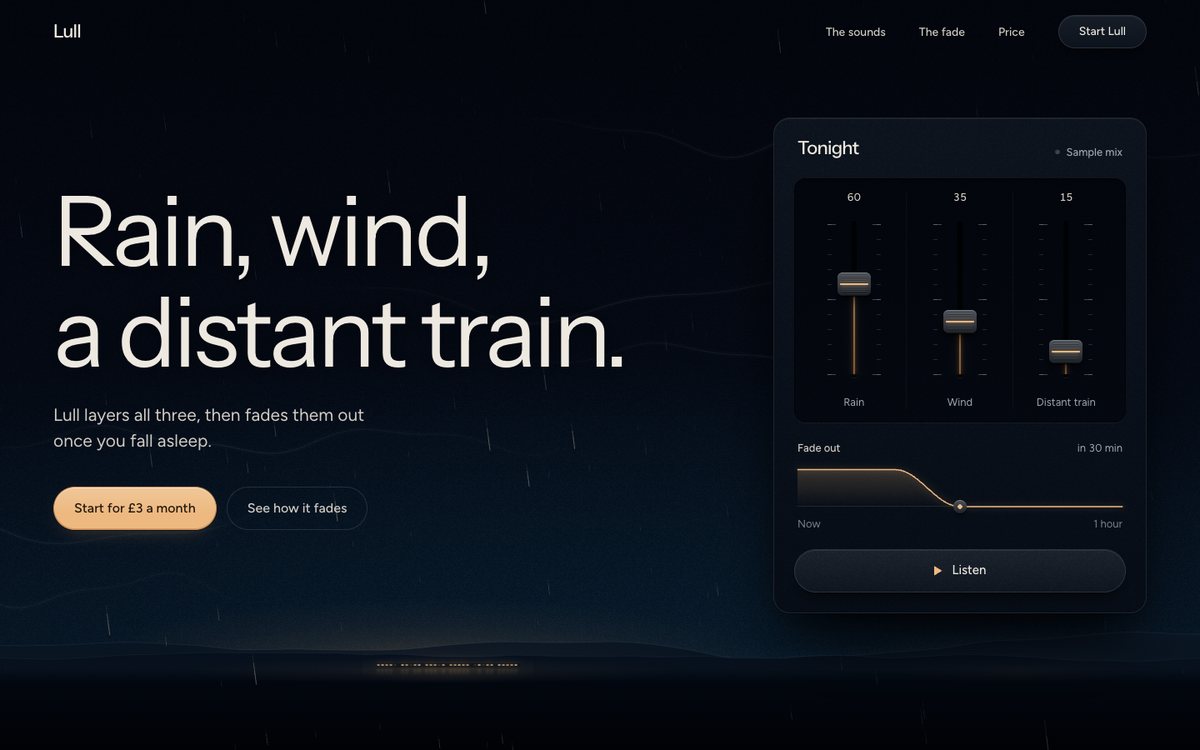 Ribbon theme: Lull, a sleep sounds app