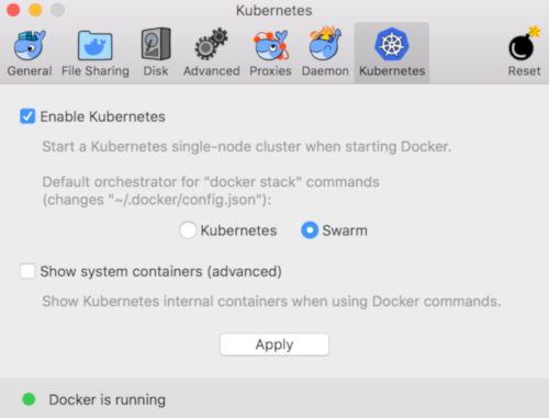 docker preferences window