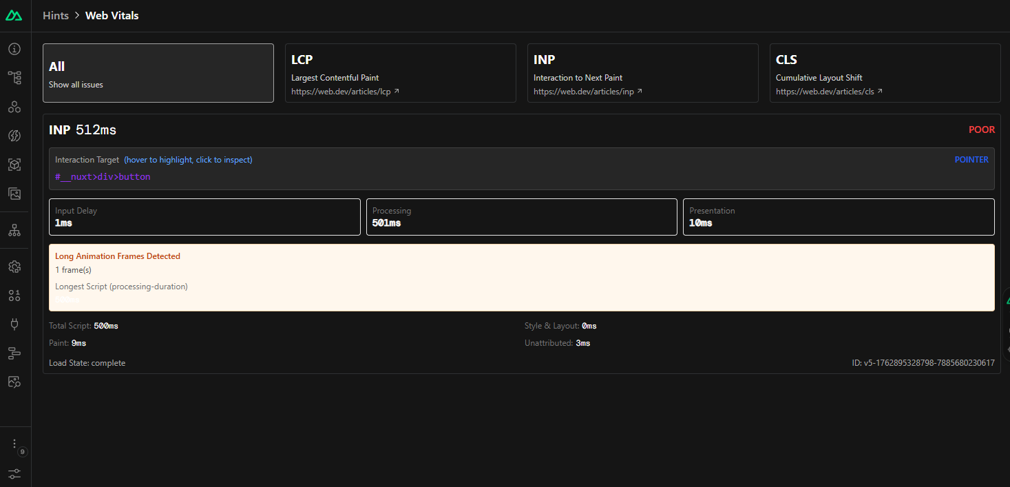 hints devtools web vitals screenshot