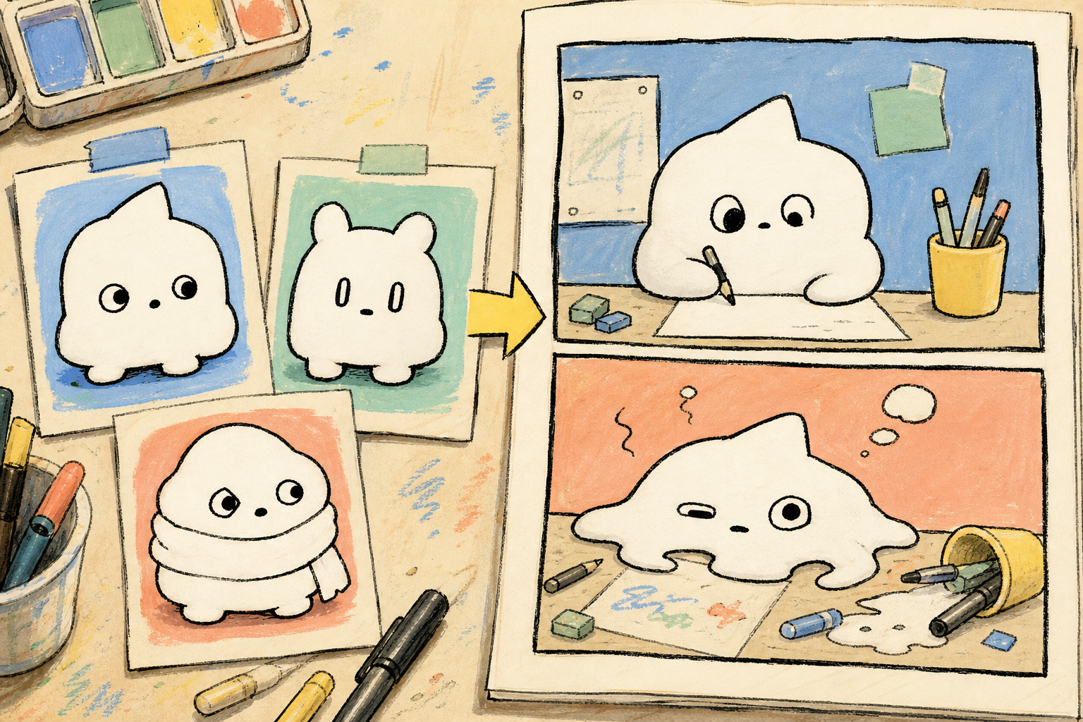 白色软块双格漫画 Skill