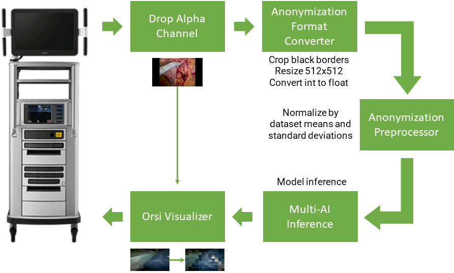 Holoscan out-of-body pipeline