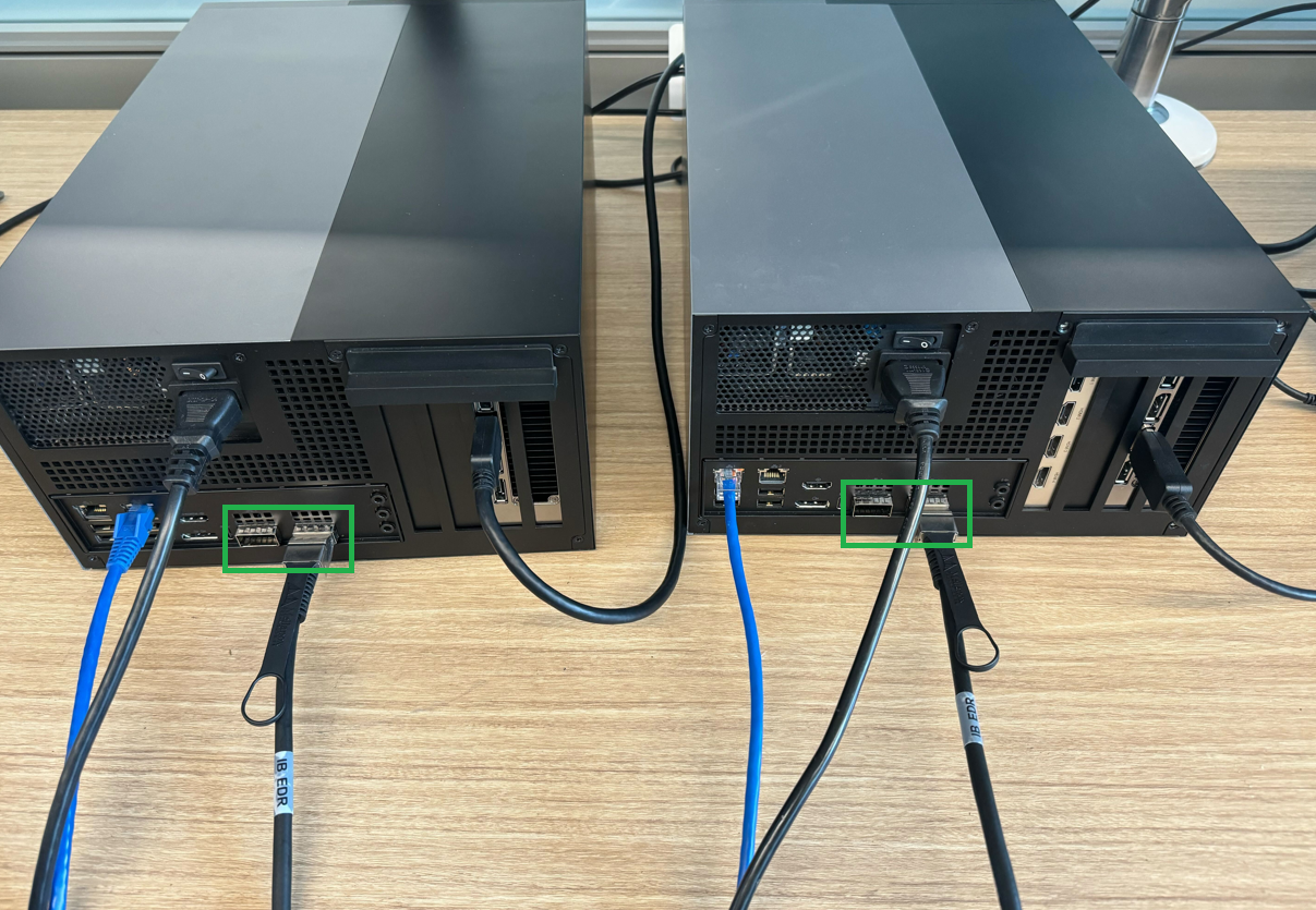 Two IGX Orin Developer Kits connected via QSFP