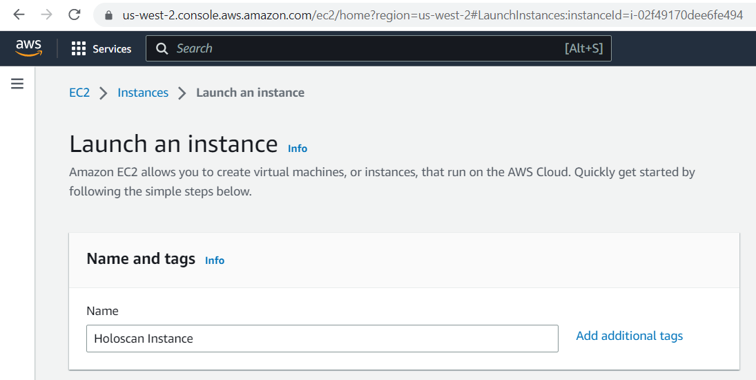 Launch Instance 1