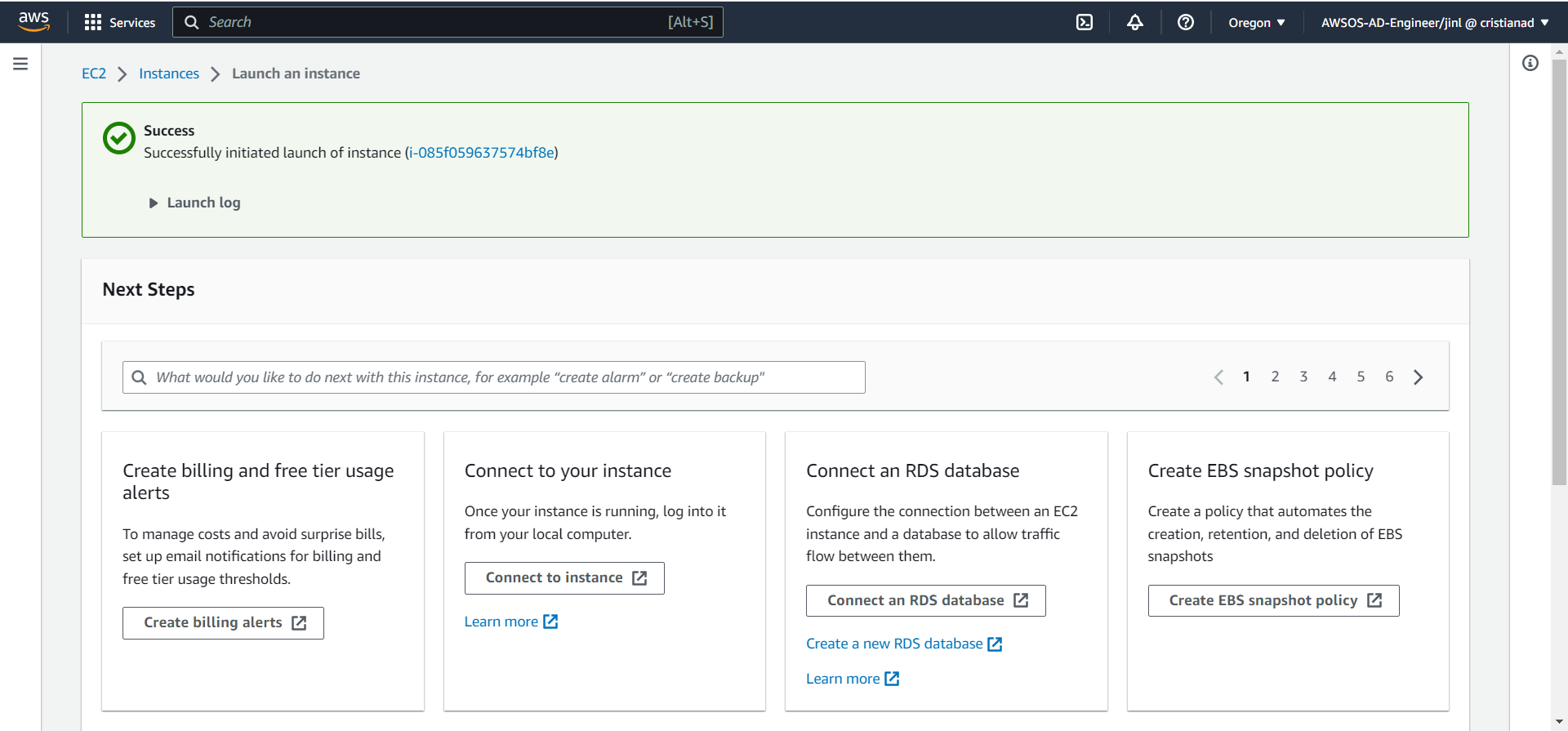 Launch Instance 11