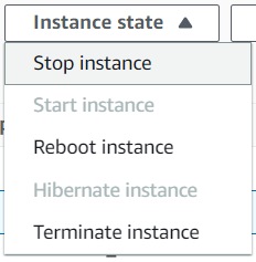 Stop instance