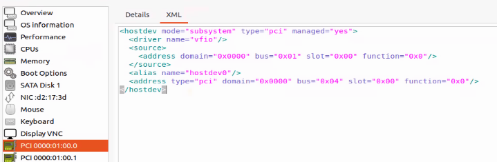 VM PCI Details
