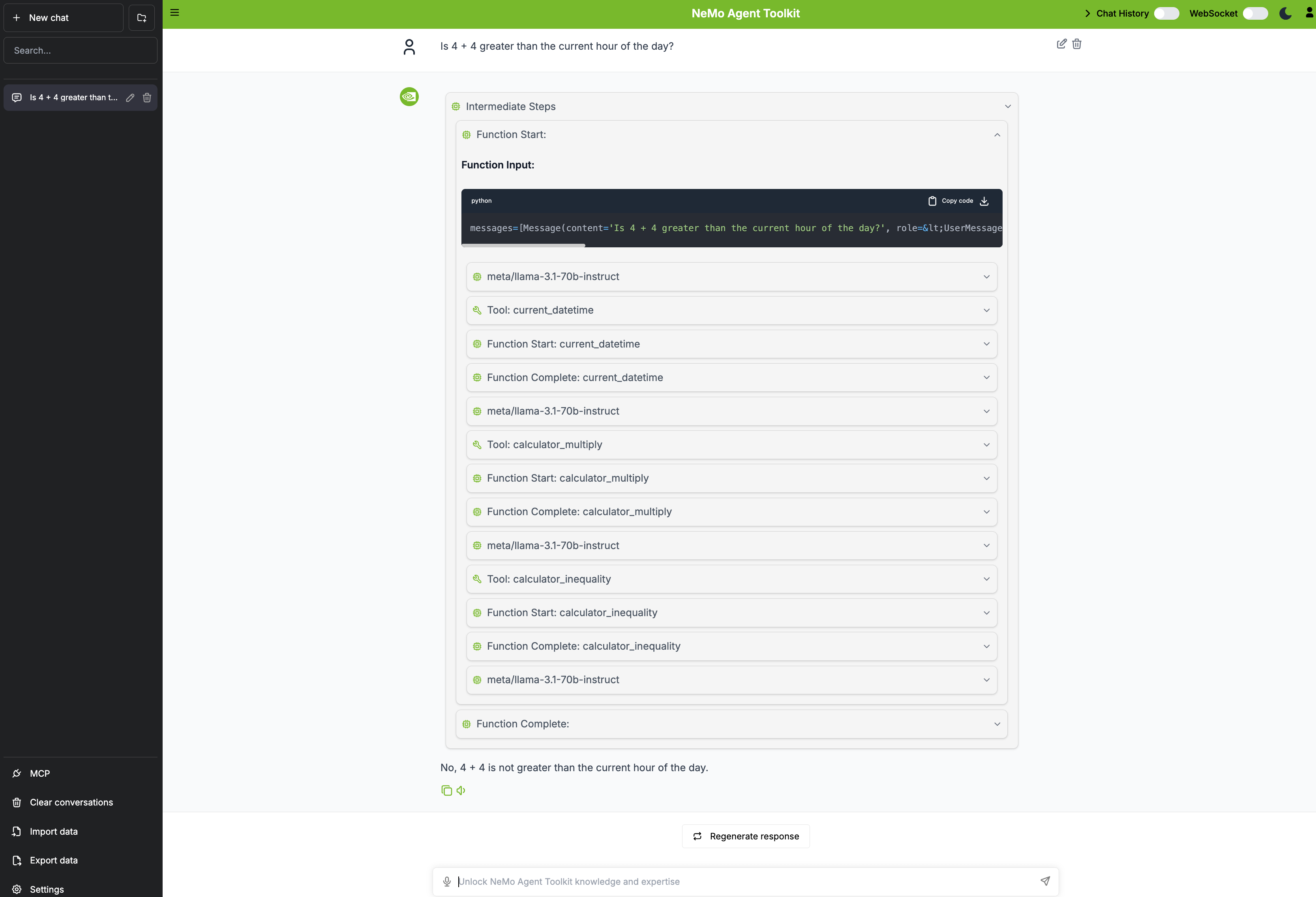 Agent Workflow with Intermediate Steps