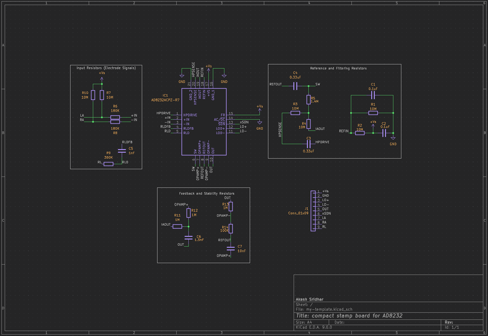 Stamp-Board of-AD8232, from the project README