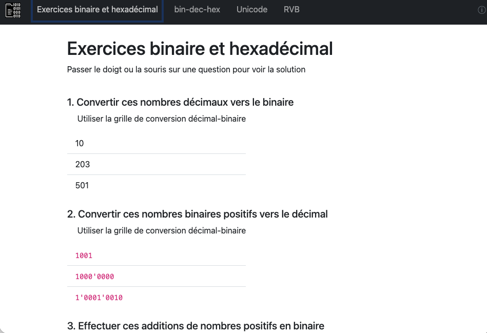 Représentation info.