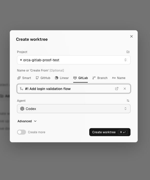 MR !1 selected as create-from source