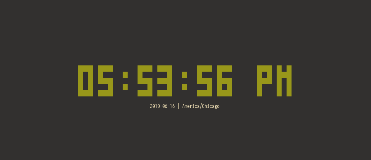 Screenshot of clock