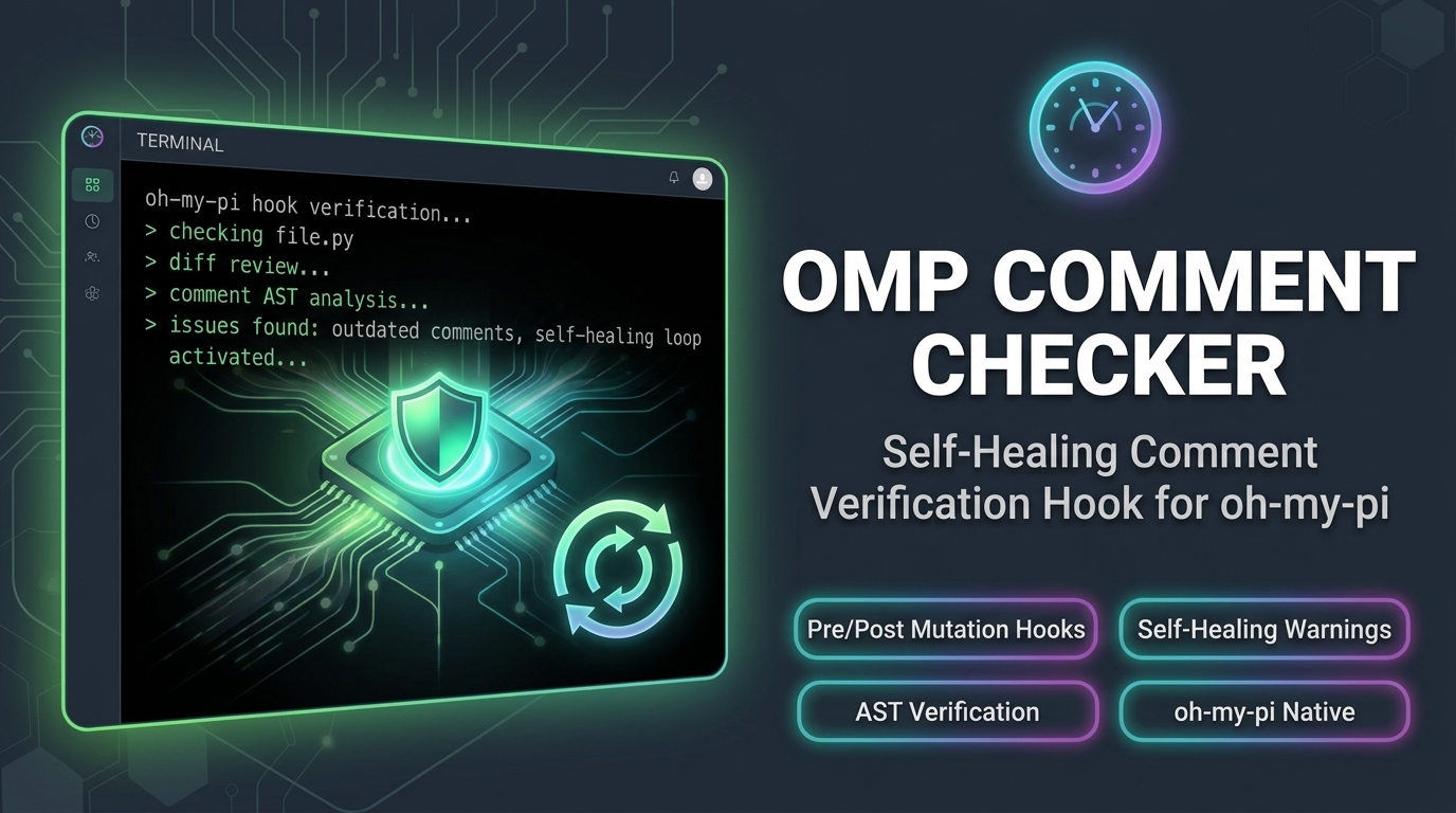 omp-comment-checker — Self-Healing Comment Verification Hook for oh-my-pi