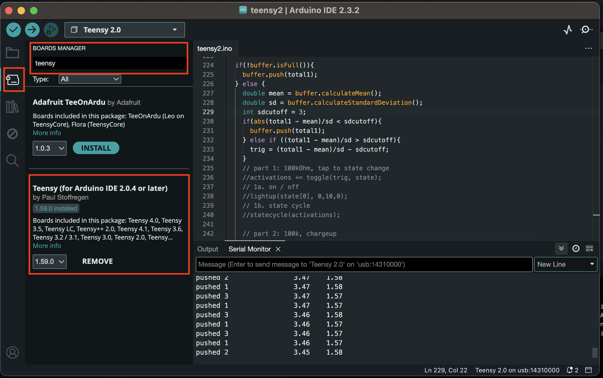 board manager IDE settings