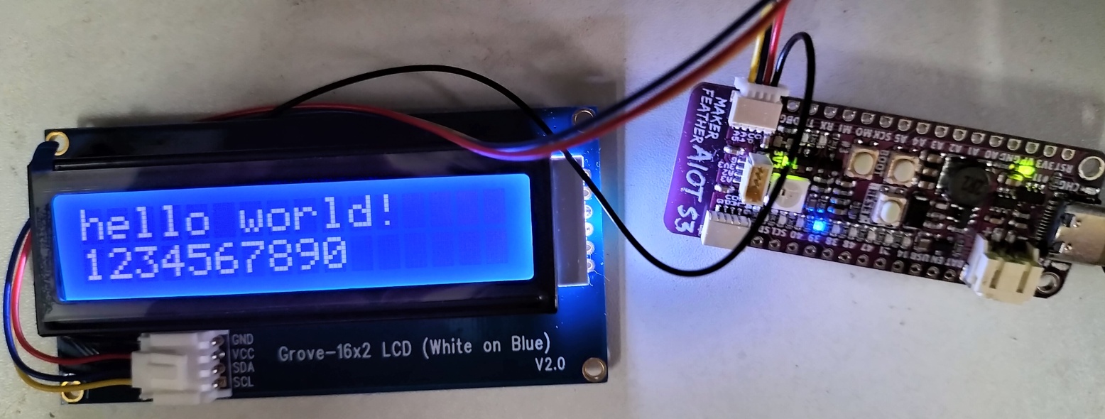 Board with I2C LCD