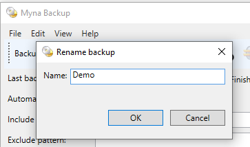 Rename Backup Screenshot
