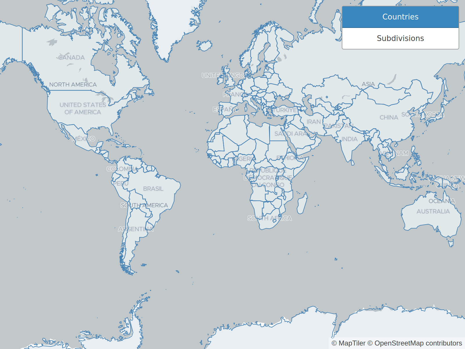 Screenshot Countries