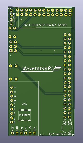 WavetablePi PCB Front