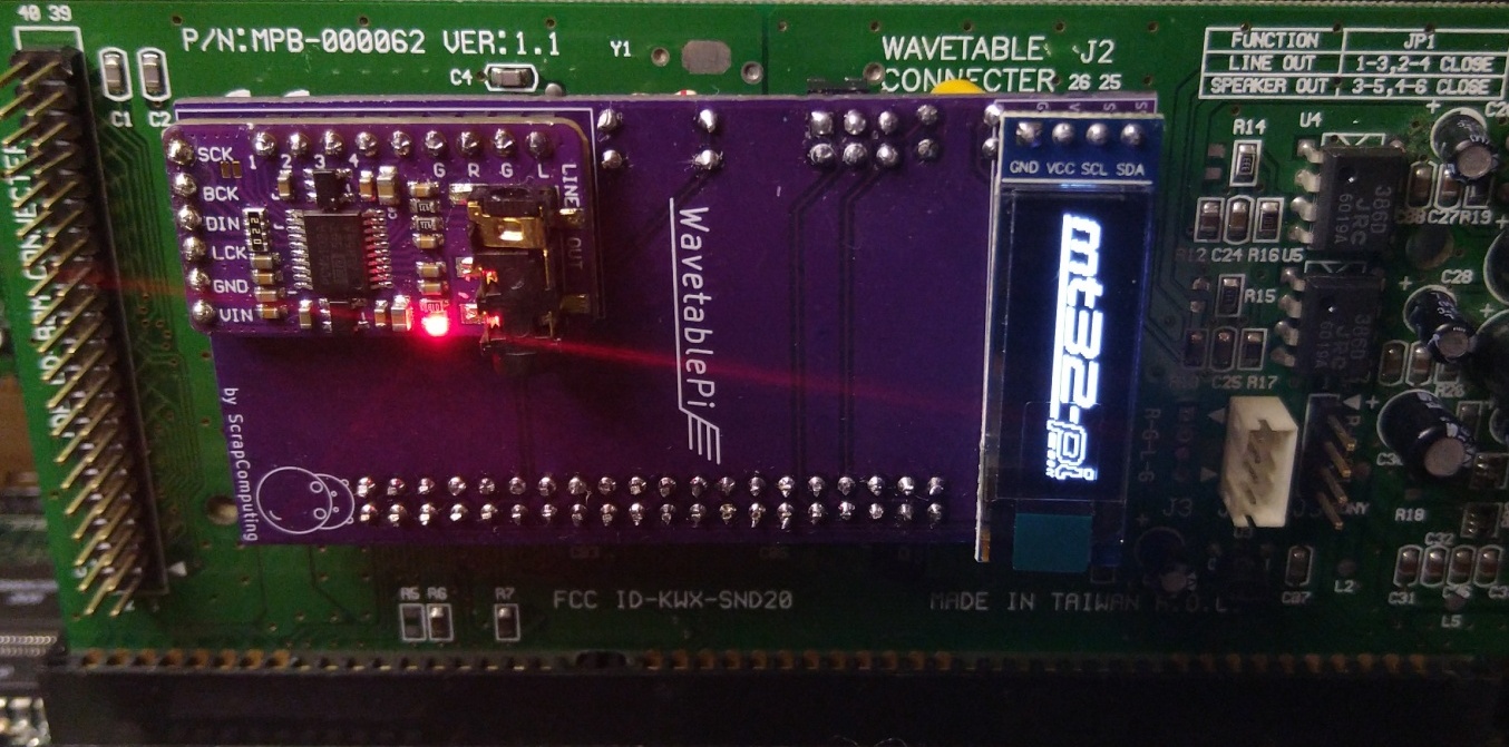 WavetablePi with OLED Display and DAC